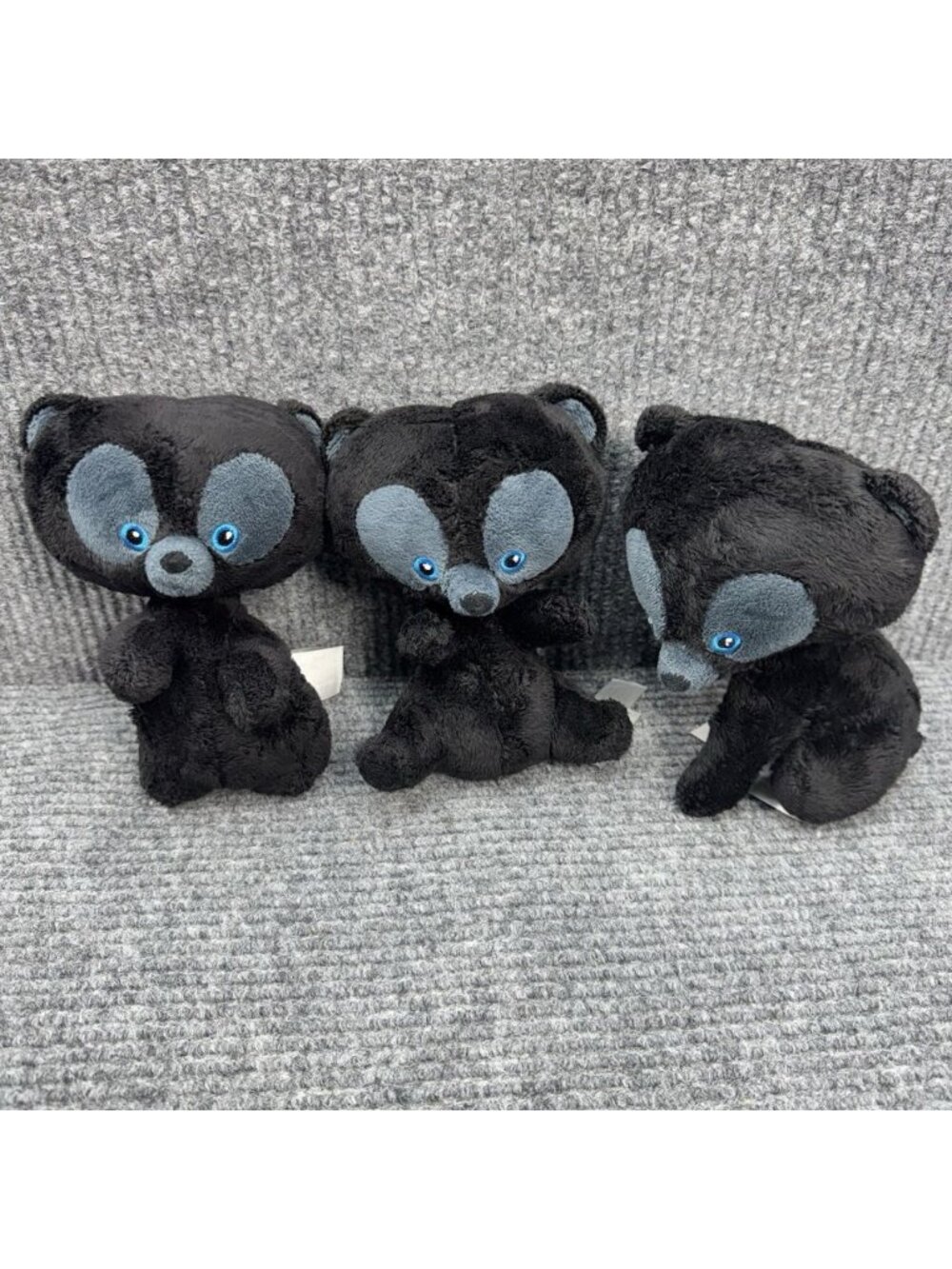 Disney Parks BRAVE Black Bear Plush 7” Lot Of 3 Hamish Triplets Stuffed Toy